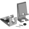 Acrimet Cell Phone Stand for use on Desk or Wall Mount, Charging Dock, Compatible with iPhone and Others Smartphones (Heavy Duty Metal) (Silver Color)