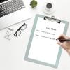 Acrimet Clipboard Letter Size A4 (13 3/8” x 9 7/16”) Low Profile Clip with Side Rulers (Plastic) (Clear Green Color) (3 Pack)