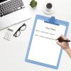 Acrimet Clipboard Letter Size A4 (13 3/8” x 9 7/16”) Premium Metal Clip with Side Rulers (Plastic) (Blue Color) (6 Pack)