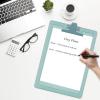 Acrimet Clipboard Letter Size A4 (13 3/8” x 9 7/16”) Premium Metal Clip with Side Rulers (Plastic) (Green Color) (6 Pack)
