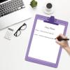 Acrimet Clipboard Letter Size A4 (13 3/8” x 9 7/16”) Premium Metal Clip with Side Rulers (Plastic) (Purple Color) (6 Pack)