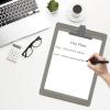Acrimet Clipboard Letter Size A4 (13 3/8” x 9 7/16”) Premium Metal Clip with Side Rulers (Plastic) (Smoke Color) (6 Pack)