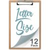 Acrimet Clipboard Letter Size A4 (13” x 9 1/16”) Low Profile Clip (Hardboard) (12 Pack)