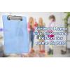 Acrimet Clipboard Memo Size A5 (9 1/4” x 6 5/16”) Low Profile Clip (Plastic) (Clear Blue Color) (3 Pack)
