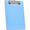 Acrimet Clipboard Memo Size A5 (9 1/4” x 6 5/16”) Low Profile Clip (Plastic) (Clear Blue Color) (3 Pack)