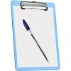 Acrimet Clipboard Memo Size A5 (9 1/4” x 6 5/16”) Low Profile Clip (Plastic) (Clear Blue Color) (6 Pack)