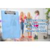 Acrimet Clipboard Memo Size A5 (9 1/4” x 6 5/16”) Low Profile Clip (Plastic) (Clear Blue Color) (6 Pack)