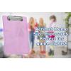 Acrimet Clipboard Memo Size A5 (9 1/4” x 6 5/16”) Low Profile Clip (Plastic) (Clear Pink Color) (3 Pack)