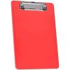 Acrimet Clipboard Memo Size A5 (9 1/4” x 6 5/16”) Low Profile Clip (Plastic) (Clear Red Color) (6 Pack)