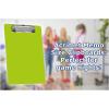 Acrimet Clipboard Memo Size A5 (9 1/4” x 6 5/16”) Low Profile Clip (Plastic) (Green Citrus Color) (6 Pack)