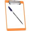 Acrimet Clipboard Memo Size A5 (9 1/4” x 6 5/16”) Low Profile Clip (Plastic) (Orange Color) (6 Pack)