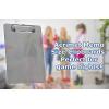 Acrimet Clipboard Memo Size A5 (9 1/4” x 6 5/16”) Low Profile Clip (Plastic) (Smoke Color) (3 Pack)