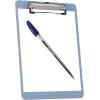 Acrimet Clipboard Memo Size A5 (9 1/4” x 6 5/16”) Low Profile Clip (Plastic) (Solid Blue Color) (6 Pack)