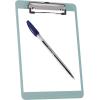 Acrimet Clipboard Memo Size A5 (9 1/4” x 6 5/16”) Low Profile Clip (Plastic) (Solid Green Color) (6 Pack)