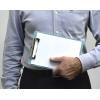 Acrimet Clipboard Memo Size A5 (9 1/4” x 6 5/16”) Low Profile Clip (Plastic) (Solid Green Color) (6 Pack)