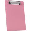 Acrimet Clipboard Memo Size A5 (9 1/4” x 6 5/16”) Low Profile Clip (Plastic) (Solid Pink Color) (6 Pack)