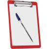 Acrimet Clipboard Memo Size A5 (9 1/4” x 6 5/16”) Low Profile Clip (Plastic) (Solid Red Color) (6 Pack)