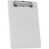 Acrimet Clipboard Memo Size A5 (9 1/4” x 6 5/16”) Low Profile Clip (Plastic) (White Color) (3 Pack)