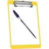 Acrimet Clipboard Memo Size A5 (9 1/4” x 6 5/16”) Low Profile Clip (Plastic) (Yellow Color) (6 Pack)