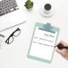 Acrimet Clipboard Memo Size A5 (9 1/4″ x 6 1/3″) Premium Metal Clip (Plastic) (Green Color) (6 Pack)