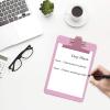 Acrimet Clipboard Memo Size A5 (9 1/4″ x 6 1/3″) Premium Metal Clip (Plastic) (Pink Color) (6 Pack)