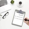 Acrimet Clipboard Memo Size A5 (9 1/4″ x 6 1/3″) Premium Metal Clip (Plastic) (Smoke Color) (6 Pack)