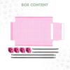 Acrimet Cooling Elevated Pet Dog Bed, Washable and Breathable Mesh Cot, Stainless Steel Frame, Indoor & Outdoor Use, fits Dogs up to 110 lbs (Size: 40” x 24”), Pink, 1 Unit