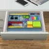 Acrimet Desk Drawer Organizer Tray with 8 Compartments – Multi-Purpose Bin for Office Supplies, Makeup, and Accessories – Fits inside Drawers or Desktops, 12.75″ x 8″ x 1.06″ (Plastic) (Blue Color)