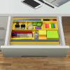 Acrimet Desk Drawer Organizer Tray with 8 Compartments – Multi-Purpose Bin for Office Supplies, Makeup, and Accessories – Fits inside Drawers or Desktops, 12.75″ x 8″ x 1.06″ (Plastic) (Yellow Color)