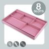 Acrimet Desk Drawer Organizer Tray with 8 Compartments – Multi-Purpose Bin for Office Supplies, Makeup, and Accessories – Fits inside Drawers or Desktops, 12.75″ x 8″ x 1.06″ (Plastic) (Pink Color)