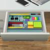 Acrimet Desk Drawer Organizer Tray with 8 Compartments – Multi-Purpose Bin for Office Supplies, Makeup, and Accessories – Fits inside Drawers or Desktops, 12.75″ x 8″ x 1.06″ (Plastic) (Green Color)