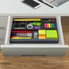 Acrimet Desk Drawer Organizer Tray with 8 compartments Bin Multi-Purpose for Desk Supplies and Accessories (Plastic) (Black Color)(Black)