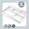 Acrimet Desk Drawer Organizer Tray with 8 compartments Bin Multi-Purpose for Desk Supplies and Accessories (Plastic) (White Color)