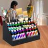 Acrimet Desktop Organizer – Easy Organizer Caddy Holder for Office, Home and School use (Plastic) (Black Color)