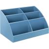 Acrimet Desktop Organizer – Easy Organizer Caddy Holder for Office, Home and School use (Plastic) (Solid Blue Color)