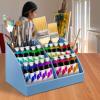 Acrimet Desktop Organizer – Easy Organizer Caddy Holder for Office, Home and School use (Plastic) (Solid Blue Color)