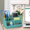 Acrimet Desktop Organizer – Easy Organizer Caddy Holder for Office, Home and School use (Plastic) (Solid Green Color)