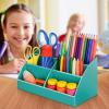 Acrimet Desktop Organizer – Easy Organizer Caddy Holder for Office, Home and School use (Plastic) (Solid Green Color)