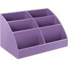 Acrimet Desktop Organizer – Easy Organizer Caddy Holder for Office, Home and School use (Plastic) (Solid Purple Color)
