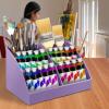 Acrimet Desktop Organizer – Easy Organizer Caddy Holder for Office, Home and School use (Plastic) (Solid Purple Color)
