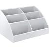 Acrimet Desktop Organizer – Easy Organizer Caddy Holder for Office, Home and School use (Plastic) (White Color)