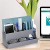 Acrimet Desktop Organizer – Multi Organizer Caddy Holder for Office, Home and School use (Plastic) (Silver Color)