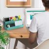 Acrimet Desktop Organizer – Multi Organizer Caddy Holder for Office, Home and School use (Plastic) (Solid Green Color)