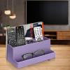 Acrimet Desktop Organizer – Multi Organizer Caddy Holder for Office, Home and School use (Plastic) (Solid Purple Color)