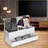 Acrimet Desktop Organizer – Multi Organizer Caddy Holder for Office, Home and School use (Plastic) (White Color)