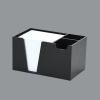 Acrimet Desktop Organizer Pencil, Pen, Paper, Clip, Caddy Holder (Plastic) (White Paper Included) (Black Color)