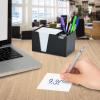 Acrimet Desktop Organizer Pencil, Pen, Paper, Clip, Caddy Holder (Plastic) (White Paper Included) (Black Color)