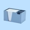 Acrimet Desktop Organizer Pencil, Pen, Paper, Clip, Caddy Holder (Plastic) (White Paper Included) (Solid Blue Color)