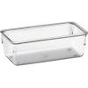 Acrimet Drawer Organizer Modular, Box Tray Storage Bins for Office, Home, Makeup, Kitchen, Junk Drawer ( 4 Pieces) (Clear Crystal Plastic)