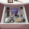 Acrimet Drawer Organizer Modular, Box Tray Storage Bins for Office, Home, Makeup, Kitchen, Junk Drawer (7 Units – 4 Sizes) (Clear Crystal Plastic)